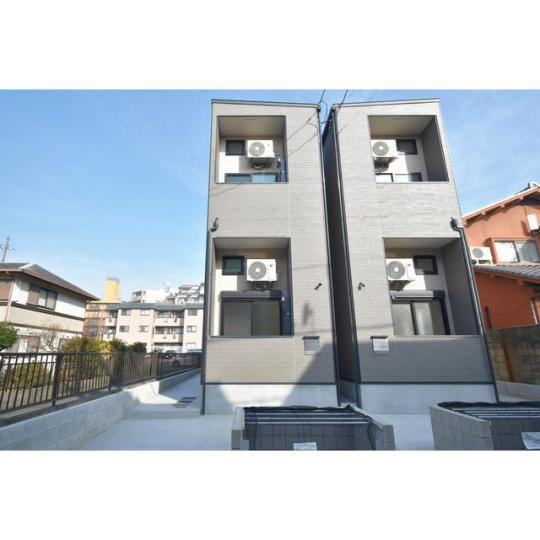 京都市山科区東野八反畑町のアパートの外観パース