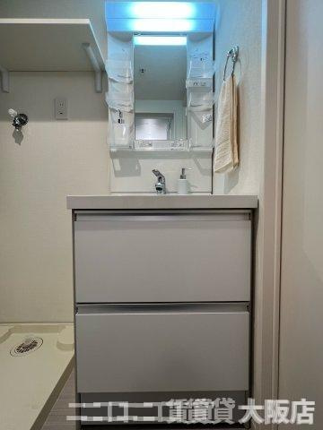 京都市山科区東野八反畑町のアパートの洗面所|CG画像です。家具家電付きではありません