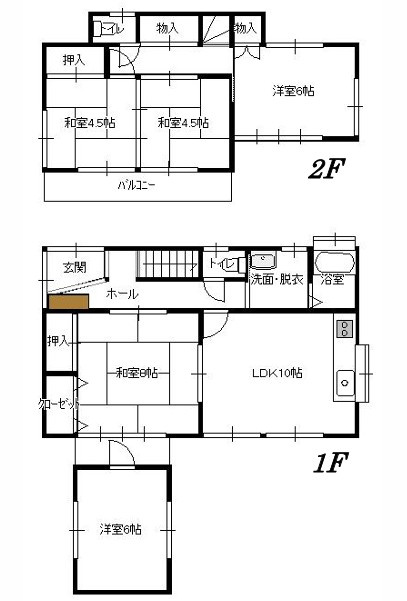 【中古】坂戸市西坂戸リフォーム中古住宅の間取り