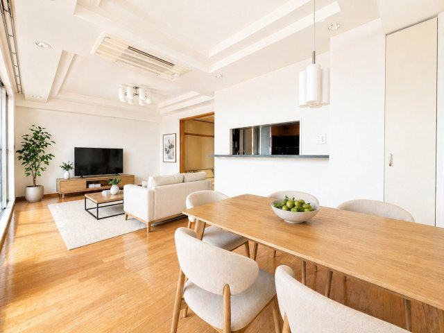 パークハウス八事の丘の居間・リビング|LDK：約19.8帖（床暖房付）