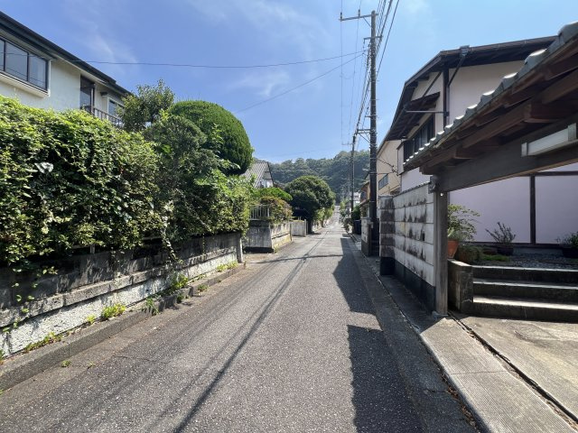 緑豊かな住環境　フルリノベーション戸建の前面道路含む現地写真|前面道路