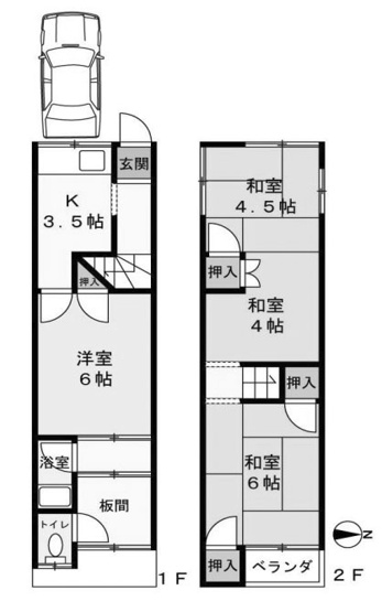 【間取り】 | 亀岡　大井町並河二丁目　一戸建