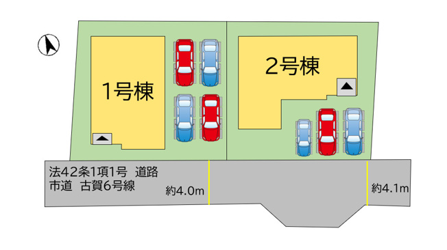 【区画図】 | 古賀市天神7丁目5期2号棟