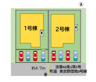 【区画図】 | 遠賀郡水巻町美吉野4期1号棟