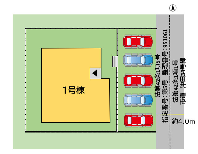 【区画図】 | 北九州市八幡西区沖田3丁目1期1号棟