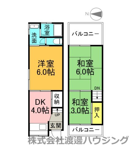 豊南町西3丁目貸家の間取り