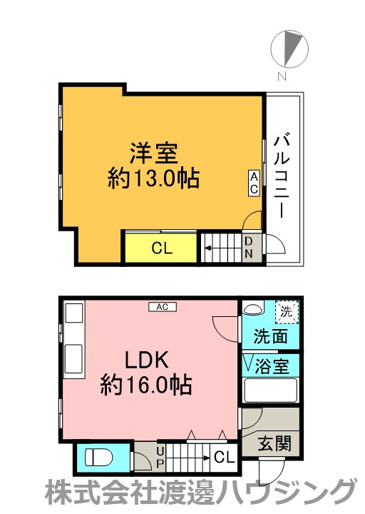 姫島1丁目貸家の間取り