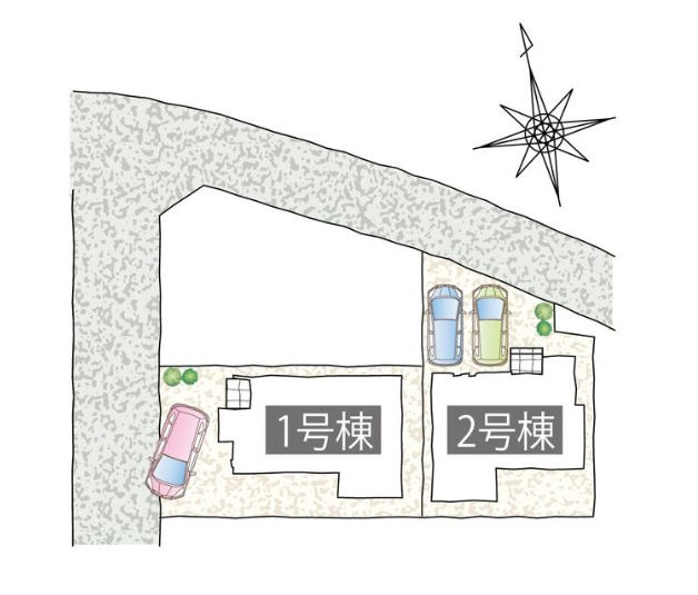厚木市愛甲西1丁目新築戸建て　2号棟の区画図|区画図「厚木市愛甲西1丁目新築戸建て」