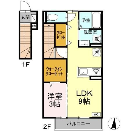 【間取り】 | メゾンソレイユ中島西
