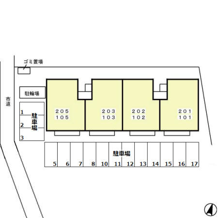 セジュール梨香の区画図