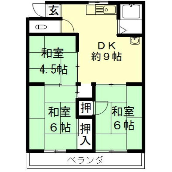 コーポ大福の間取り