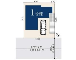 横浜市磯子区杉田８丁目の新築一戸建の区画図|限定1棟の販売です！
お気軽にお問合せ下さい！