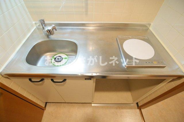 メゾン・ド・ヴィレ神田神保町【おとり物件なし】#学生・社会人にオススメ！初期費用分割払いOK！のキッチン|1口IHコンロ