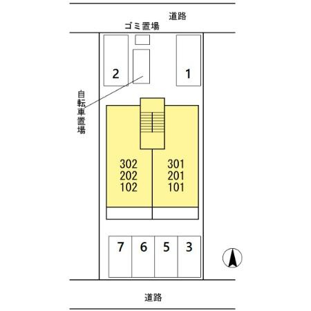 ルミエールこがねの区画図