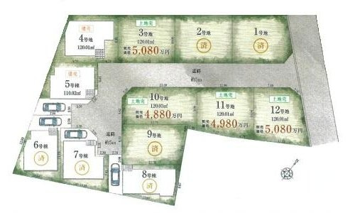 東村山市栄町の区画図
