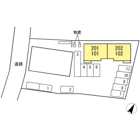ディアコート　Ｃの区画図