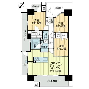 サンズガラリエ倉敷駅西の間取り