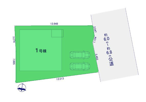 【区画図】 | テラシエ高崎市常盤町1期ー① | JR高崎駅まで2Km！駅の利用も便利な距離！