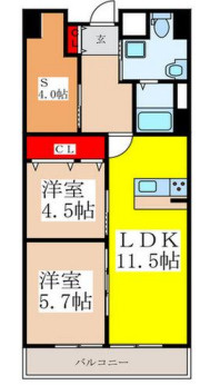 茨木グランドハイツの間取り
