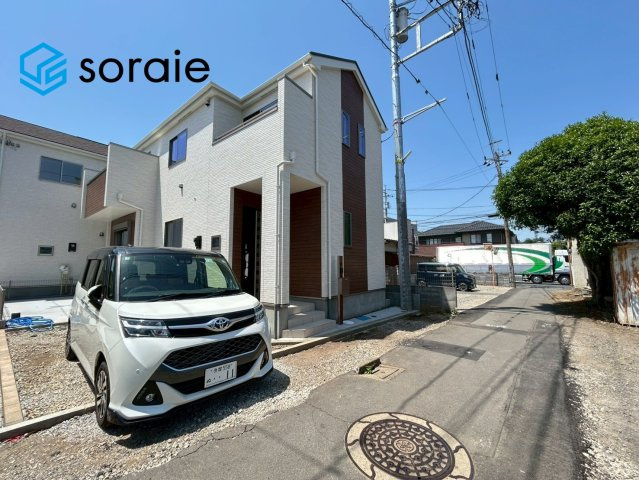 所沢市上新井全2棟　新築戸建　ハートフルタウンの前面道路含む現地写真