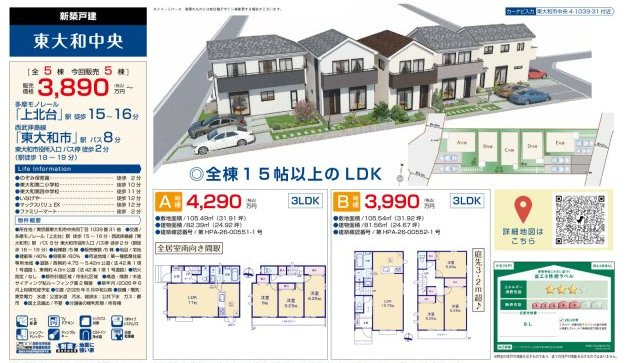 【Heartfull Town】 東大和中央のその他|〇本物件の売主が作成した販売用図面です〇