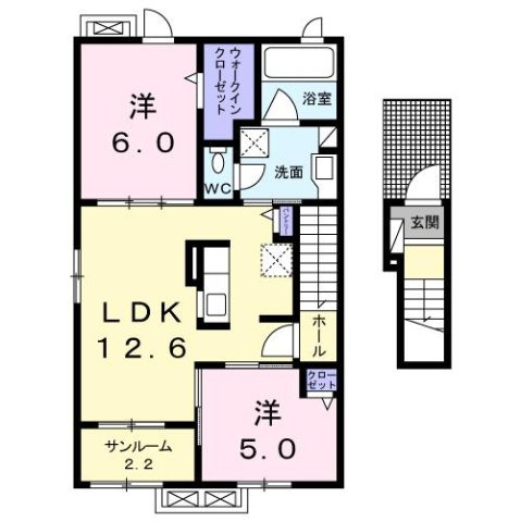 Ｋ．Ｍレジデンス瓜生Ⅱの間取り
