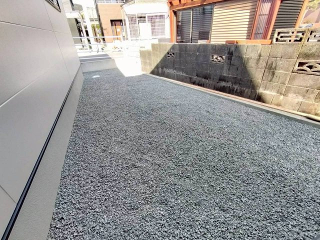 朝倉市堤5号地新築1戸建の庭