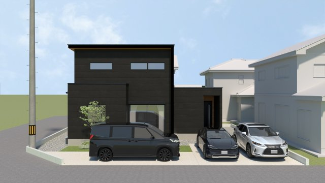 朝倉市堤　新築戸建て【1号地】の完成予想図