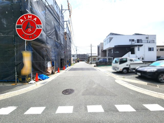 大野城市仲畑4丁目第1-2棟（1号棟）　の前面道路含む現地写真|前面道路です。