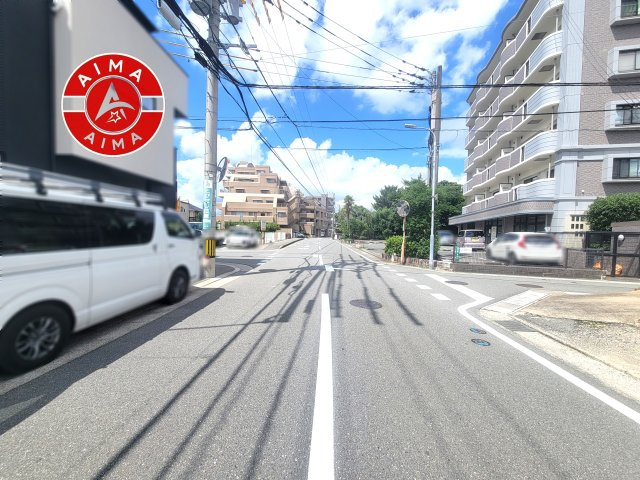 大野城市仲畑4丁目第1-2棟（1号棟）　の前面道路含む現地写真|前面道路です。