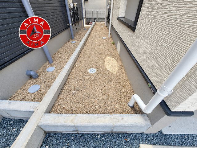 大野城市仲畑4丁目第1-2棟（1号棟）　の庭|お庭で自由な時間を過ごせます。