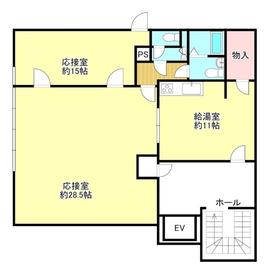 野洲市栄の事務所の間取り