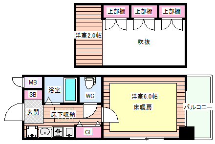 【間取り】 | エステムコート梅田茶屋町デュアルスペース