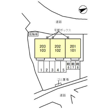 ソリッソ大久保町西嶋の区画図