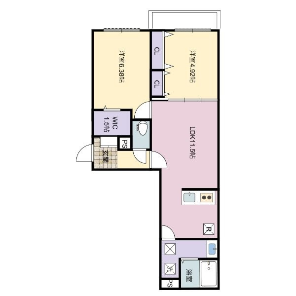 ＬＡＶＩＮＧ　ＣＯＵＲＴ戸田の間取り