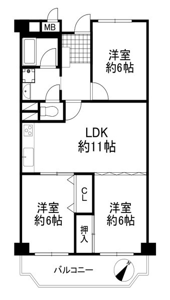 芦屋山ノ手アーバンライフの間取り