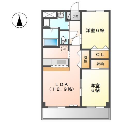 ピュア　エクセルの間取り