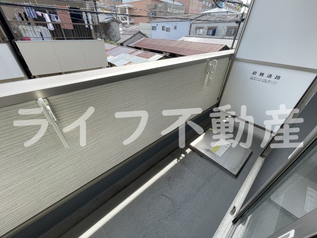 クリエオーレ上小阪のバルコニー|陽当たり良好なバルコニーです
