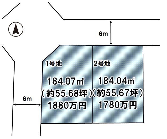 《分譲地》下野市祇園5丁目　全2区画の土地図