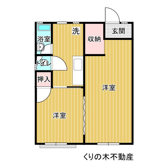 【間取り】 | コーポオメガ | １Rのお部屋です
