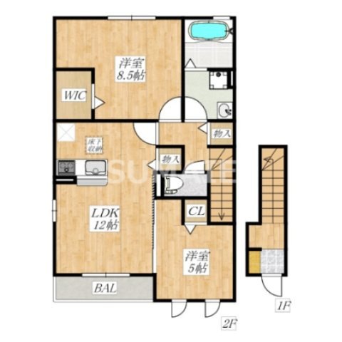 ソレアード　Ａの間取り|間取図です！