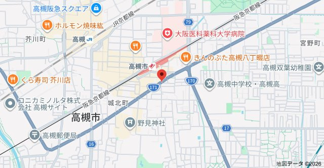 高槻市京口町の賃貸マンションの地図