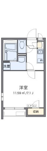 【間取り】 | クレイノ西深津 | 代表的な間取のため実際の間取とは異なる場合があります
