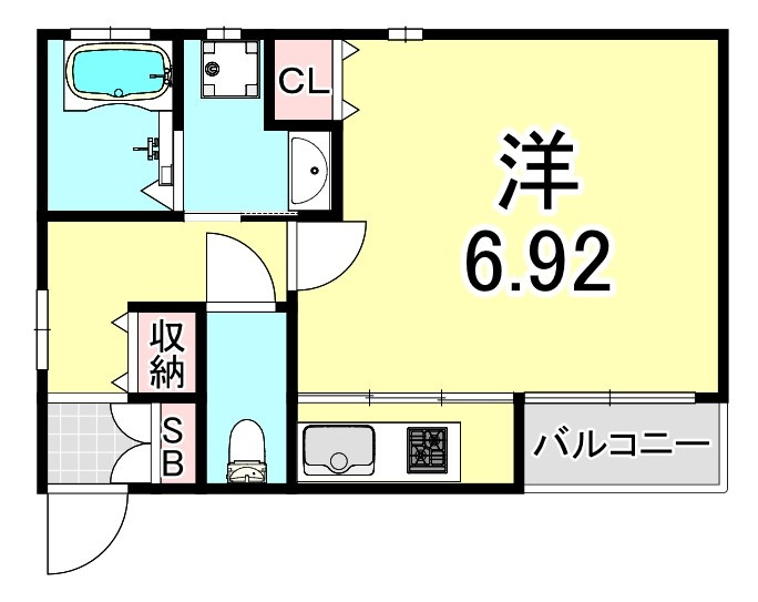 H.Cフラッツ須磨関守の間取り