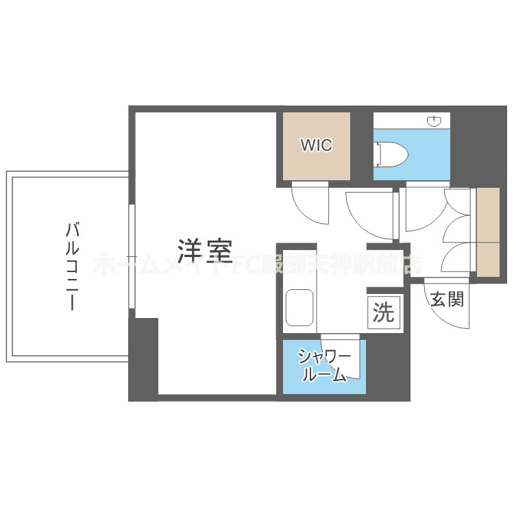 ザ・パークハビオ谷町六丁目クロスの間取り