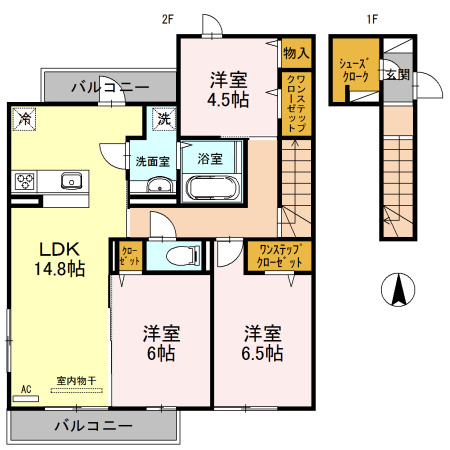 グレイスコート芦屋大原町の間取り