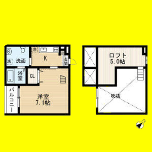 アルティプラーノ　名古屋市賃貸　仲介手数料無料の間取り