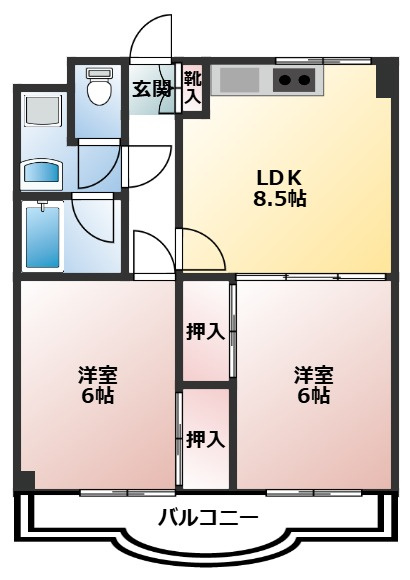 アゼリア府中の間取り
