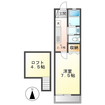 東村山市久米川町３丁目のアパートの間取り