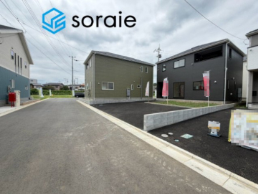 飯能市青木第5　全8棟　新築戸建　クレイドルガーデンの前面道路含む現地写真|8/4　撮影
